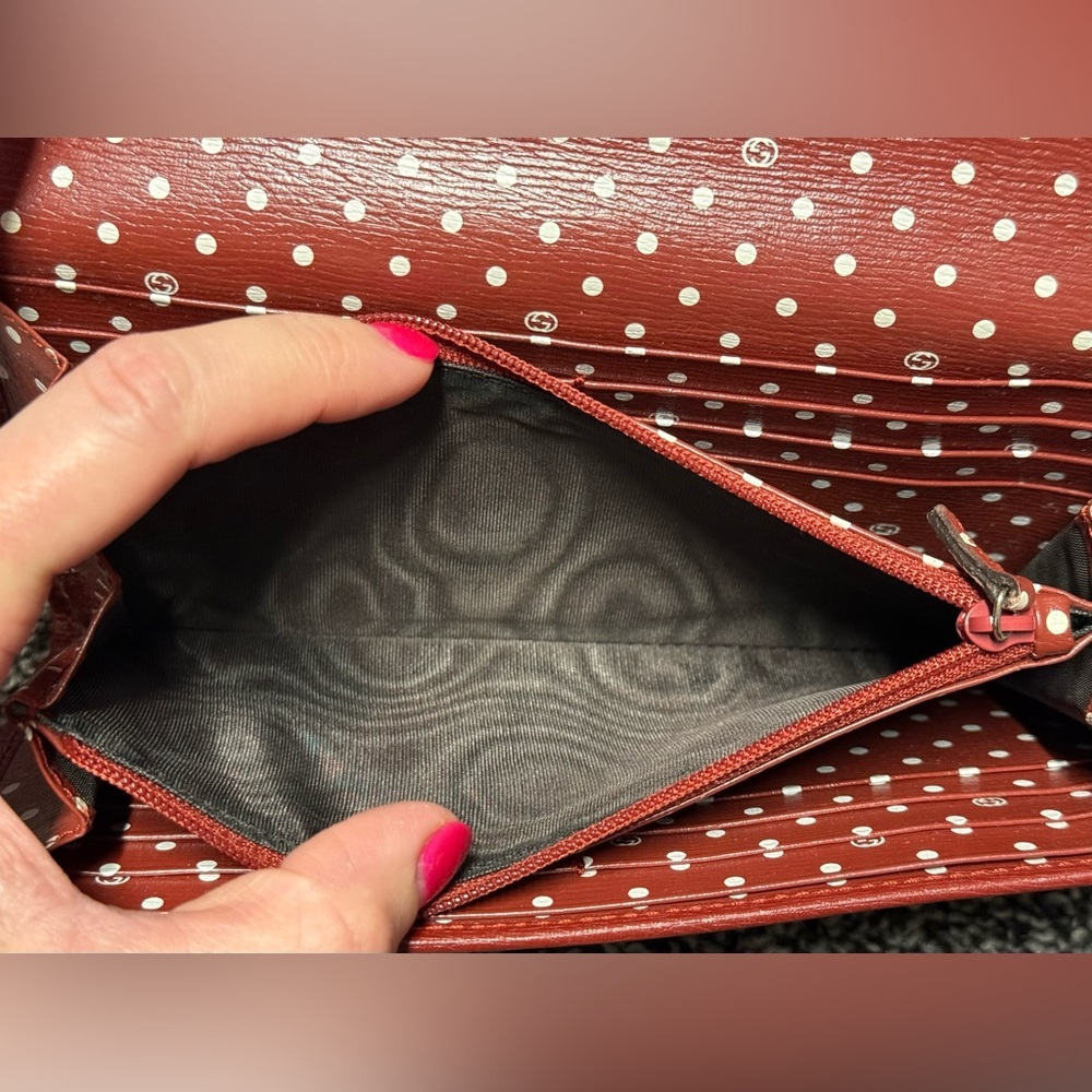 Gucci leather continental dark red wallet - Picture 14 of 16